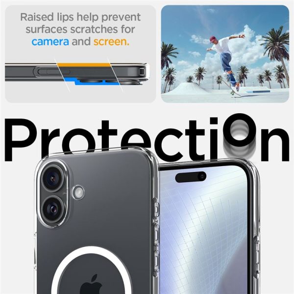 Θήκη Spigen Liquid Crystal (MagFit) Clear-Apple iPhone 16 Plus (ACS08388) - Image 11