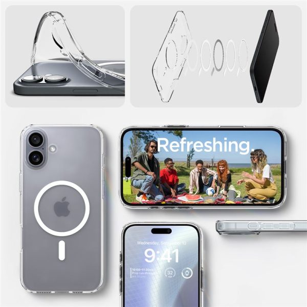 Θήκη Spigen Liquid Crystal (MagFit) Clear-Apple iPhone 16 Plus (ACS08388) - Image 14