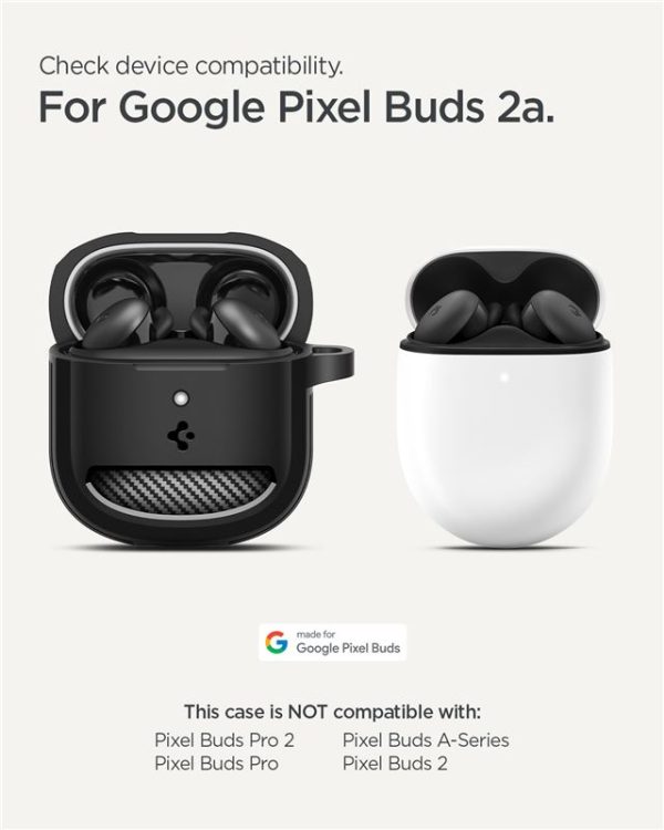Spigen Rugged Armor matte black - Google Pixel Buds 2a (ACS09480) - Image 3