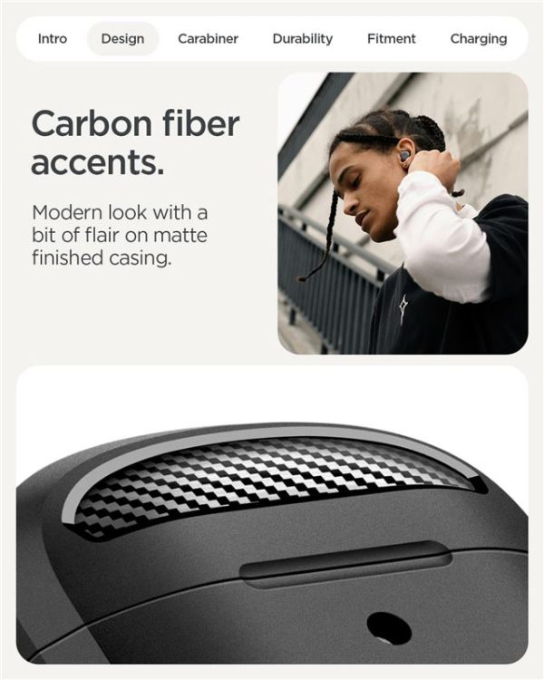 Spigen Rugged Armor matte black - Google Pixel Buds 2a (ACS09480) - Image 5
