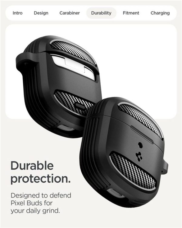 Spigen Rugged Armor matte black - Google Pixel Buds 2a (ACS09480) - Image 7