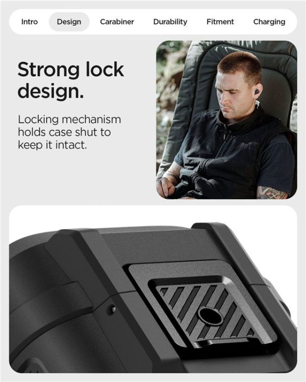 Spigen Lock Fit matte black - Google Pixel Buds 2a (ACS09481) - Image 7