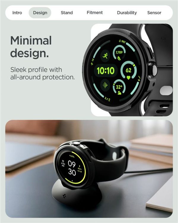 Spigen Liquid Air matte black - Google Pixel Watch 4 41mm (ACS09483) - Image 5