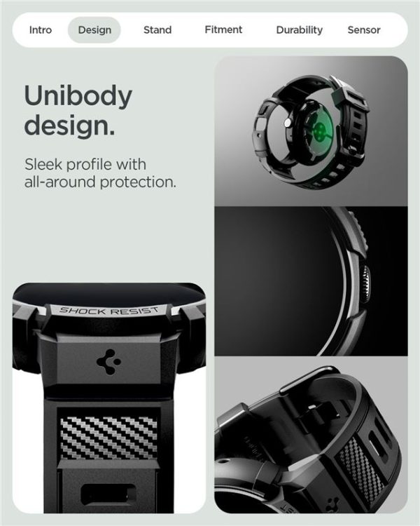 Spigen Rugged Armor matte black - Google Pixel Watch 4 (45mm) (ACS09489) - Image 14