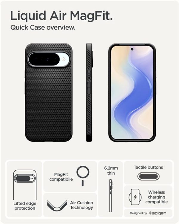 Spigen Liquid Air MagSafe matte black - Google Pixel 10 Pro/10 (ACS09695) - Image 3