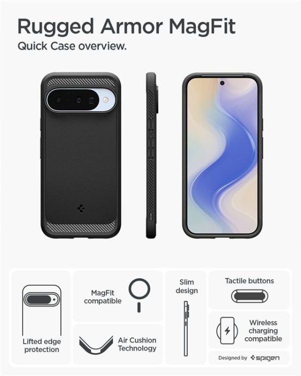 Spigen Rugged Armor MagSafe matte black - Google Pixel 10 Pro/10 (ACS09698) - Image 4
