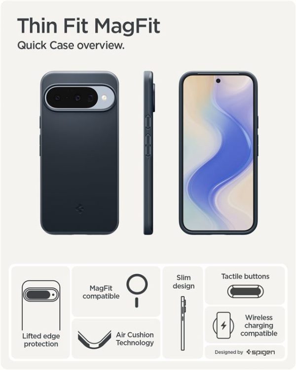 Spigen Thin Fit MagSafe metal slate - Google Pixel 10 Pro/10 (ACS09700) - Image 5