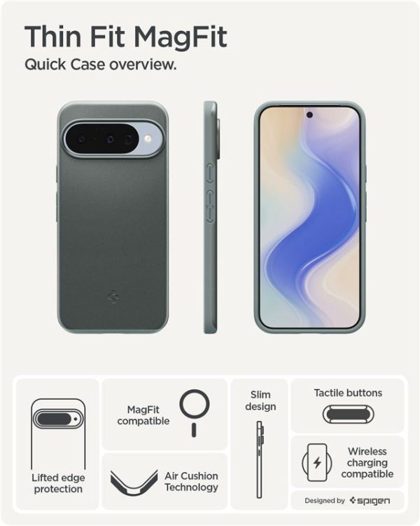 Spigen Thin Fit MagSafe sage green - Google Pixel 10 Pro/10 (ACS09701) - Image 5