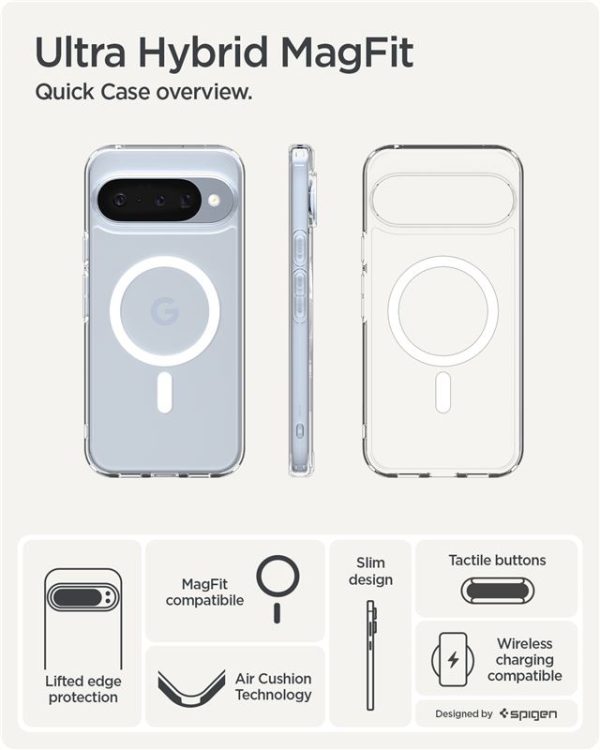 Spigen Ultra Hybrid MagSafe Clear White - Google Pixel 10/10 Pro (ACS09702) - Image 19