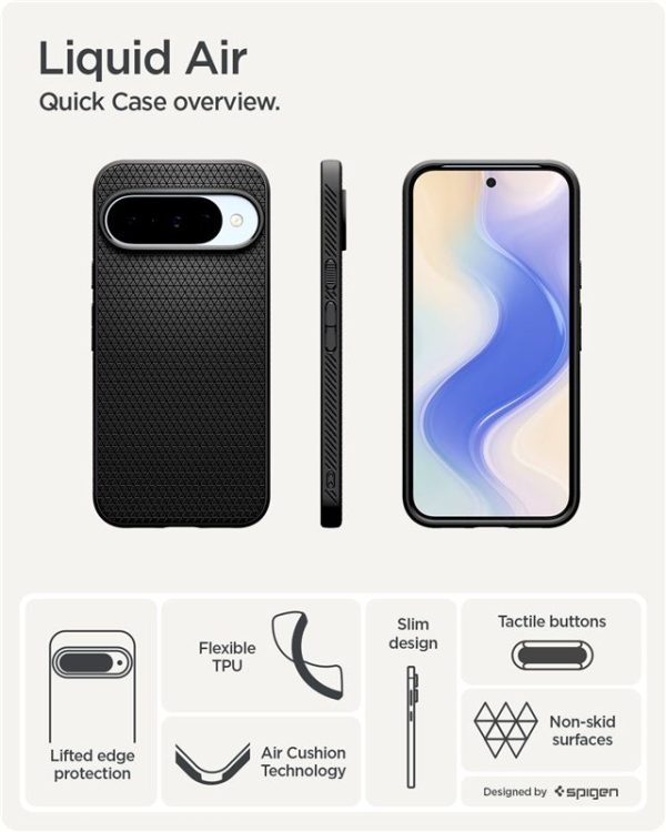 Spigen Liquid Air matte black - Google Pixel 10 Pro/10 (ACS09714) - Image 7
