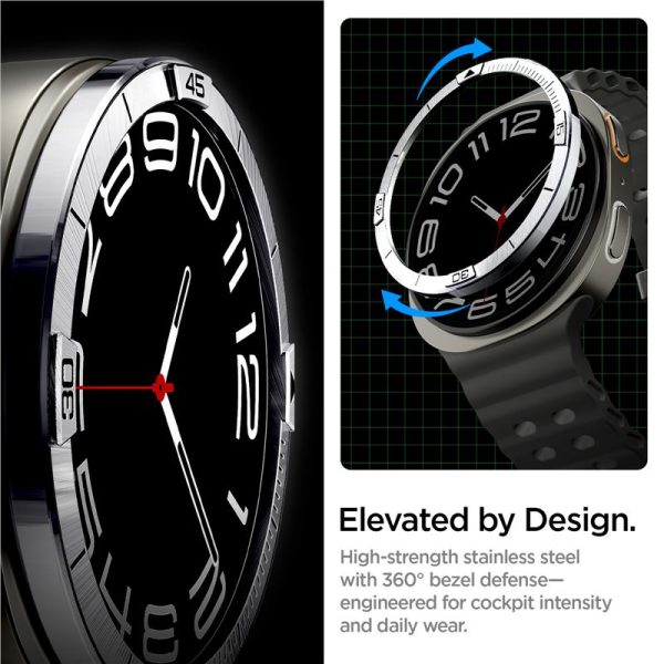 Spigen Bezel Tune (Pilot) Silver-Samsung Galaxy Watch 8 44mm (ACS10009) - Image 3