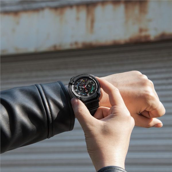 Spigen Rugged Armor Pro Matte Black-Samsung Galaxy Watch 8 Classic (46mm) (ACS10013) - Image 9