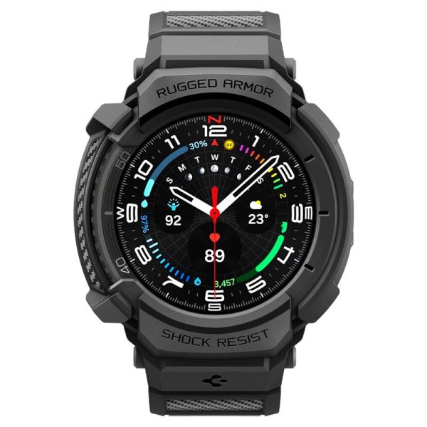 Spigen Rugged Armor Pro Matte Black-Samsung Galaxy Watch 8 Classic (46mm) (ACS10013) - Image 12