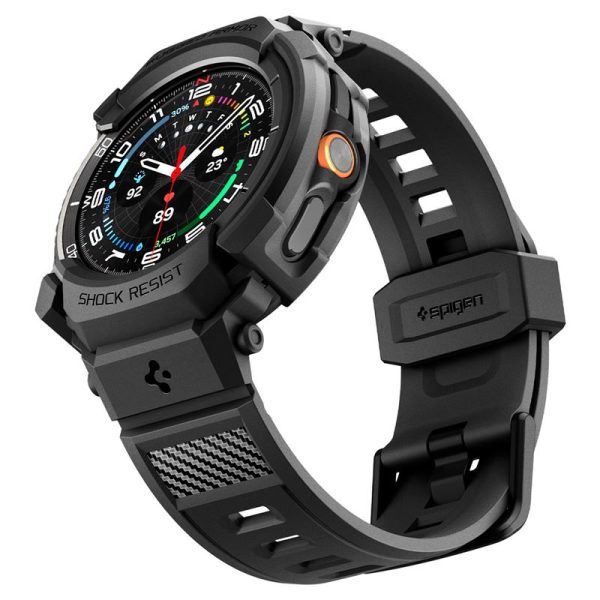Spigen Rugged Armor Pro Matte Black-Samsung Galaxy Watch 8 Classic (46mm) (ACS10013) - Image 16
