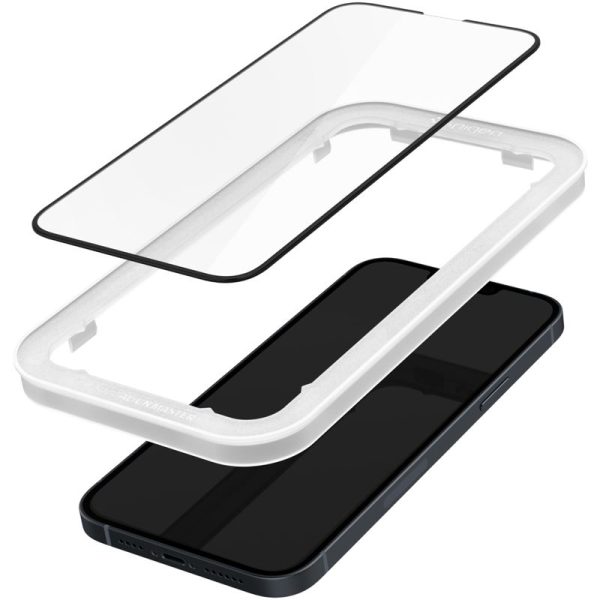 Spigen Full Cover Align Master GLAS.TR Black-Apple iPhone 16e/14/13/13 Pro (AGL03725) - Image 18