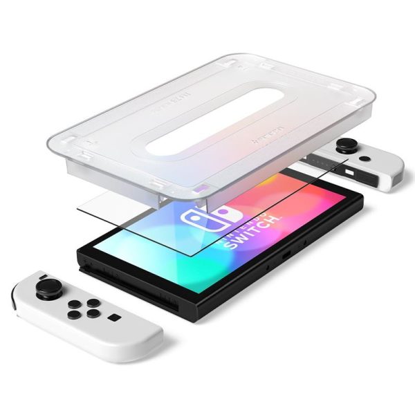 SPIGEN GLAS.TR EZ FIT 2-PACK NINTENDO SWITCH OLED (AGL03829) - Image 15