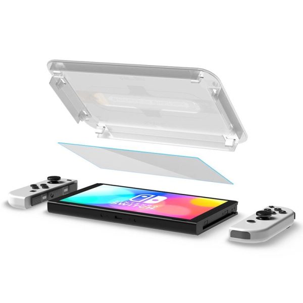 SPIGEN GLAS.TR EZ FIT 2-PACK NINTENDO SWITCH OLED (AGL03829) - Image 16