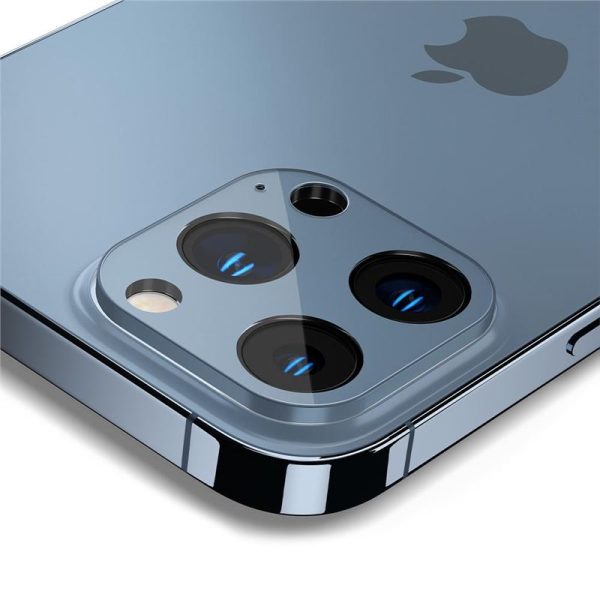 Spigen Camera Lens Protector Optik GLAS.tR Slim 2 PCS Sierra Blue - Apple iPhone 13 Pro / 13 Pro Max (AGL04032) - Image 4
