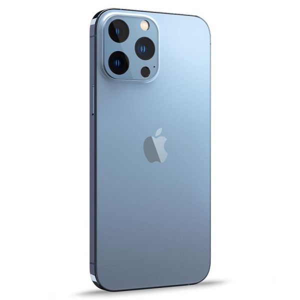 Spigen Camera Lens Protector Optik GLAS.tR Slim 2 PCS Sierra Blue - Apple iPhone 13 Pro / 13 Pro Max (AGL04032) - Image 8
