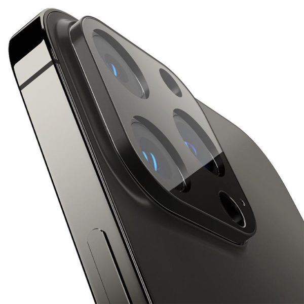 Spigen Camera Lens Protector Optik GLAS.tR Slim 2 PCS Graphite-Apple iPhone 13 Pro/13 Pro Max (AGL04035) - Image 4