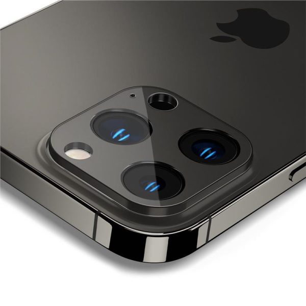 Spigen Camera Lens Protector Optik GLAS.tR Slim 2 PCS Graphite-Apple iPhone 13 Pro/13 Pro Max (AGL04035) - Image 5