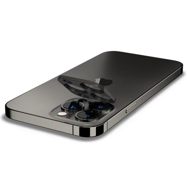 Spigen Camera Lens Protector Optik GLAS.tR Slim 2 PCS Graphite-Apple iPhone 13 Pro/13 Pro Max (AGL04035) - Image 6