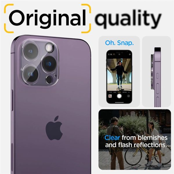 Spigen Camera Lens Protector Optik GLAS.tR Slim 2PCS Crystal Clear-Apple iPhone 14 Pro/14 Pro Max (AGL05228) - Image 27