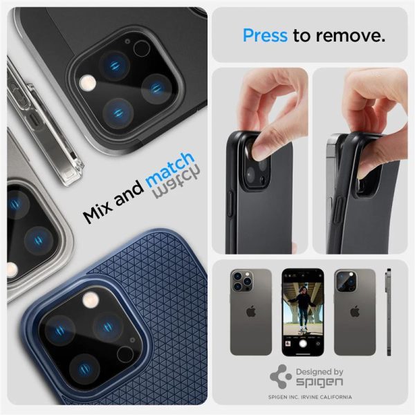 Spigen Camera Lens Protector Optik GLAS.tR 2PCS Black-Apple iPhone 16 Pro/16 Pro Max/15 Pro/15 Pro Max/14 Pro/14 Pro Max (AGL05273) - Image 38