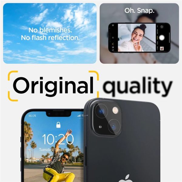 Spigen Camera Lens Protector Optik GLAS.tR 2PCS Black-Apple iPhone 14/14 Plus (AGL05274) - Image 20