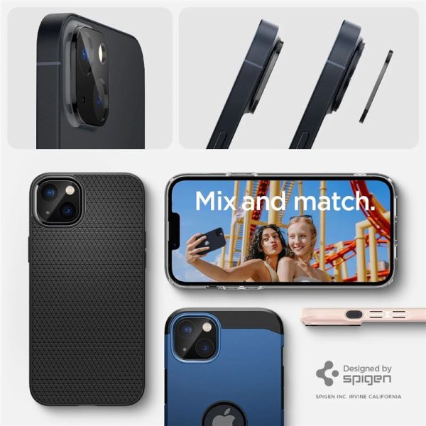 Spigen Camera Lens Protector Optik GLAS.tR 2PCS Black-Apple iPhone 14/14 Plus (AGL05274) - Image 22