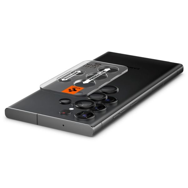 Spigen Lens Protector EZ Fit GLAS.tR Optik Pro 2PCS Black-Samsung Galaxy S23 Ultra (AGL05950) - Image 27