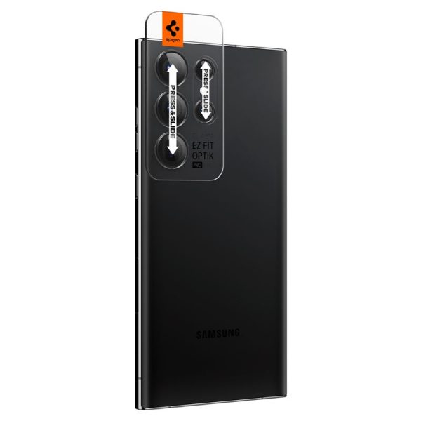 Spigen Lens Protector EZ Fit GLAS.tR Optik Pro 2PCS Black-Samsung Galaxy S23 Ultra (AGL05950) - Image 28