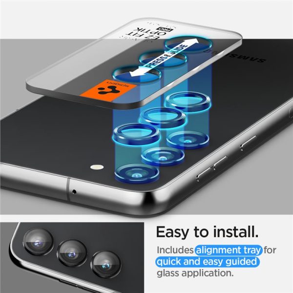 Spigen Lens Protector EZ Fit GLAS.tR Optik Pro 2PCS Black-Samsung Galaxy S23/S23+ Plus (AGL05962) - Image 23