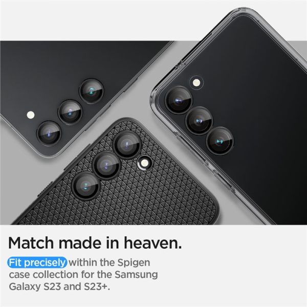 Spigen Lens Protector EZ Fit GLAS.tR Optik Pro 2PCS Black-Samsung Galaxy S23/S23+ Plus (AGL05962) - Image 24