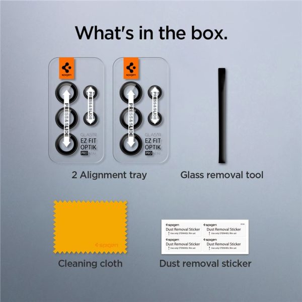 Spigen Lens Protector EZ Fit GLAS.tR Optik Pro 2PCS Black-Samsung Galaxy S23/S23+ Plus (AGL05962) - Image 25
