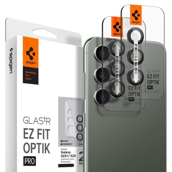 Spigen Lens Protector EZ Fit GLAS.tR Optik Pro 2PCS Black-Samsung Galaxy S23/S23+ Plus (AGL05962) - Image 26