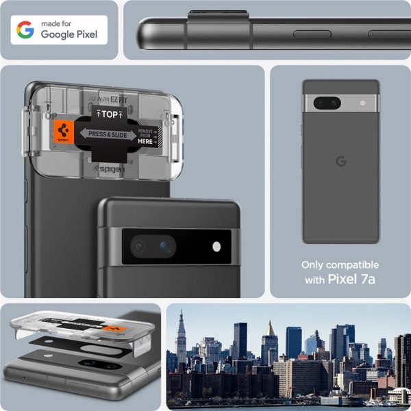Spigen Lens Protector EZ Fit GLAS.tR Optik 2PCS Black-Google Pixel 7a (AGL05970) - Image 21
