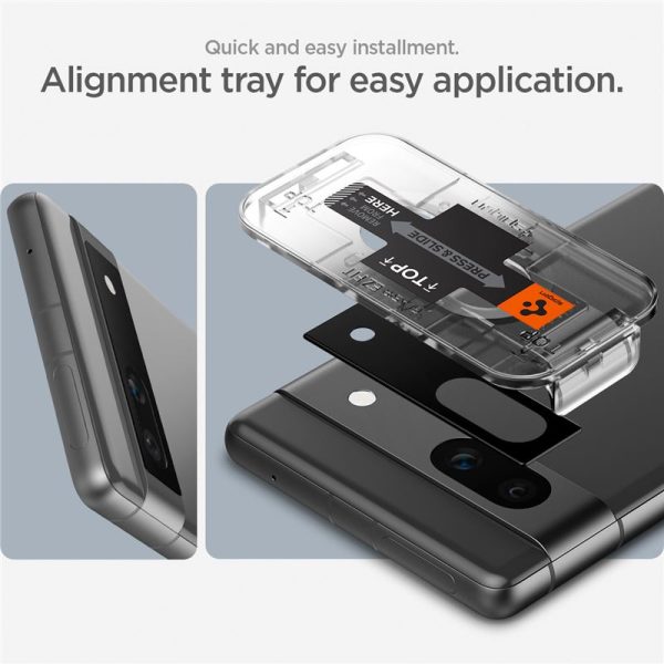 Spigen Lens Protector EZ Fit GLAS.tR Optik 2PCS Black-Google Pixel 7a (AGL05970) - Image 24