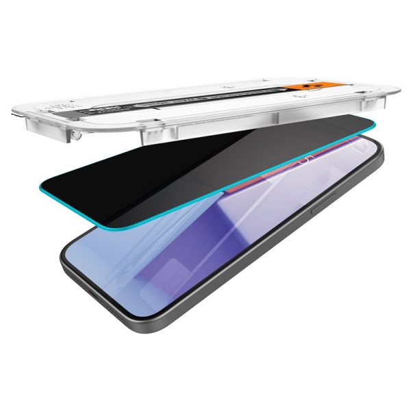 Spigen EZ Fit GLAS.tR Privacy 2PCS-Apple iPhone 16 Plus/15 Plus (AGL06885) - Image 16