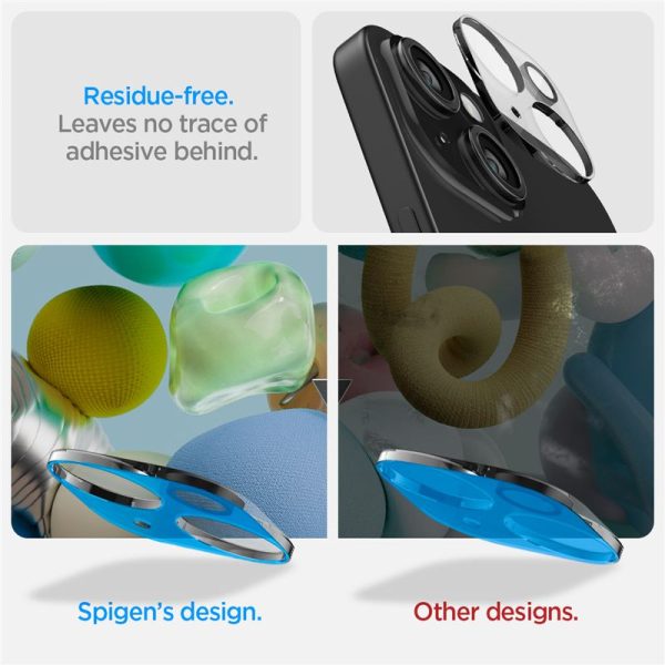 Spigen Camera Lens Protector Optik GLAS.tR Slim 2PCS Clear-Apple iPhone 15/15 Plus/14/14 Plus (AGL06916) - Image 15