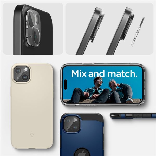Spigen Camera Lens Protector Optik GLAS.tR Slim 2PCS Clear-Apple iPhone 15/15 Plus/14/14 Plus (AGL06916) - Image 16