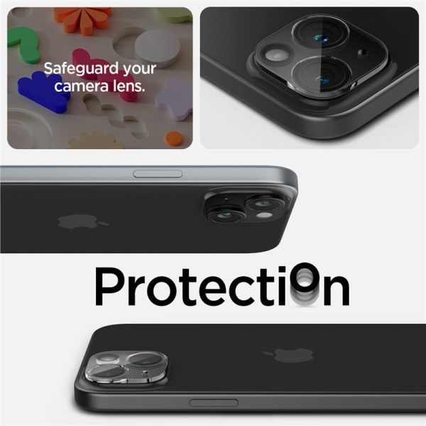 Spigen Camera Lens Protector Optik GLAS.tR Slim 2PCS Clear-Apple iPhone 15/15 Plus/14/14 Plus (AGL06916) - Image 23