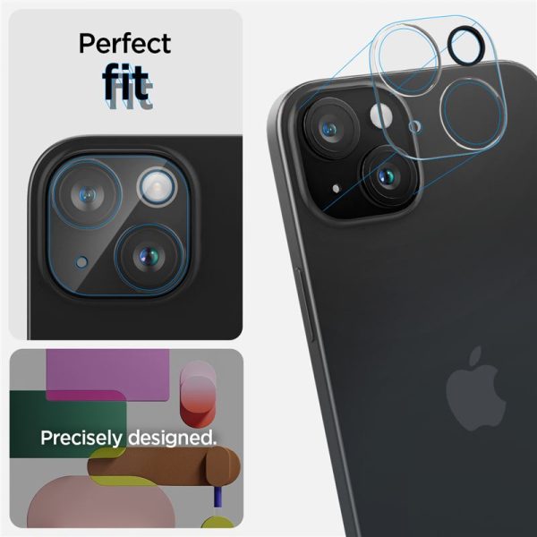 Spigen Camera Lens Protector Optik GLAS.tR Slim 2PCS Clear-Apple iPhone 15/15 Plus/14/14 Plus (AGL06916) - Image 24