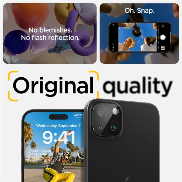 Spigen Camera Lens Protector Optik GLAS.tR Slim 2PCS Black-Apple iPhone 15/15 Plus/14/14 Plus (AGL06917) - Image 22