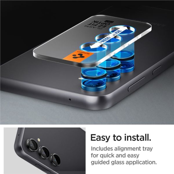 SPIGEN OPTIK.TR EZ FIT CAMERA PROTECTOR 2-PACK GALAXY S23 FE BLACK (AGL06987) - Image 14