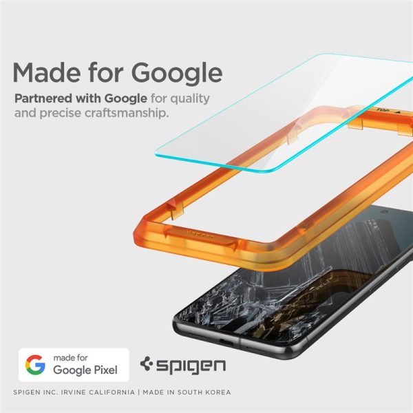 SPIGEN ALM GLAS.TR 2-PACK GOOGLE PIXEL 8 PRO CLEAR (AGL07395) - Image 9