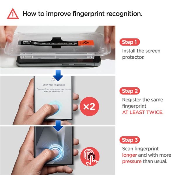 Spigen EZ Fit GLAS.tR Privacy 2PCS-Samsung Galaxy S24 Ultra (AGL07625) - Image 14