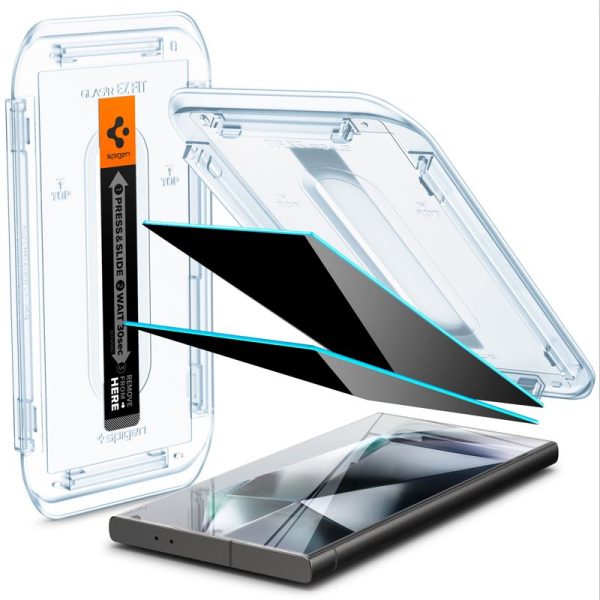 Spigen EZ Fit GLAS.tR Privacy 2PCS-Samsung Galaxy S24 Ultra (AGL07625) - Image 15