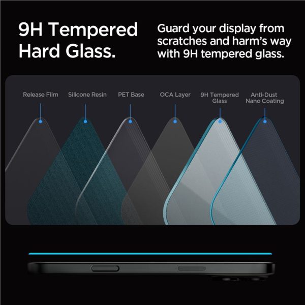 Spigen Screen Protector EZ Fit GLAS.tR Slim 2PCS Clear-Apple iPhone 17/17 Pro/16 Pro (AGL07928) - Image 18