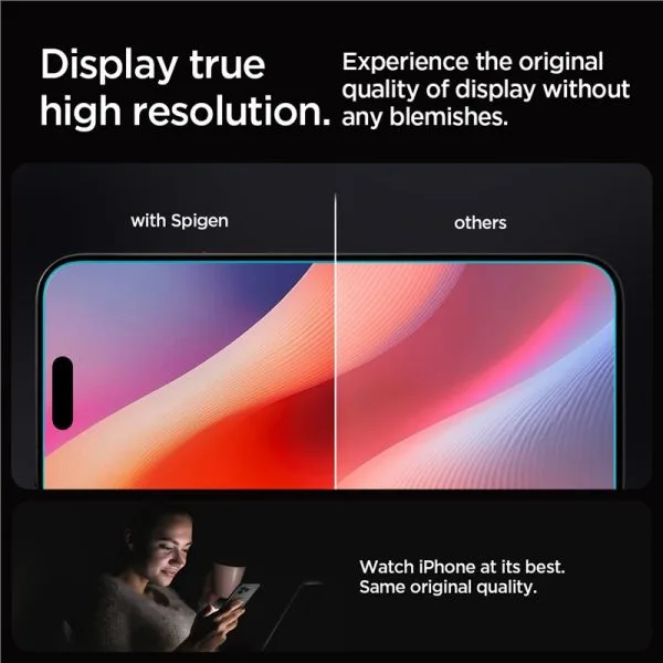 Τζάμι Προστασίας iPhone 18 Pro / 17 Pro / 17 / 16 Pro Spigen Glas.tR EZ Fit AluminaCore 2-Pack Clear (AGL07928) - Image 19